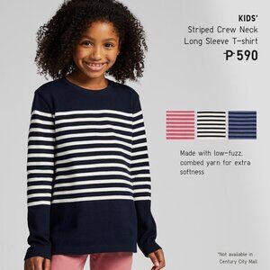 Uniqlo Kids Navy Sweater with White Stripes 6T